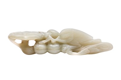 Lot 66 - A CHINESE CELADON JADE 'RUYI SCEPTRE' CARVING