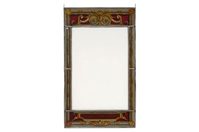 Lot 354 - AN EARLY 20TH CENTURY STAINED GLASS GLAZED ADVERTISING COVER