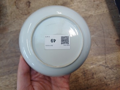 Lot 49 - A RARE CHINESE EN-GRISAILLE 'IGNATIUS OF LOYOLA' CUP AND SAUCER