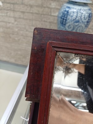 Lot 85 - λ A CHINESE HARDSTONE AND IVORY-INLAID WOOD VANITY BOX