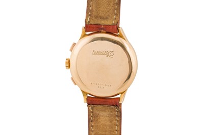 Lot 216 - A MEN'S EBERHARD MONOPUSHER CHRONOGRAPH WRISTWATCH