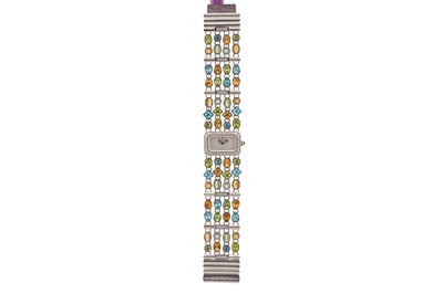 Lot 248 - A LADY'S CORUM 'POTPOURRI' BRACELET WATCH
