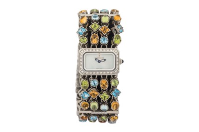 Lot 248 - A LADY'S CORUM 'POTPOURRI' BRACELET WATCH