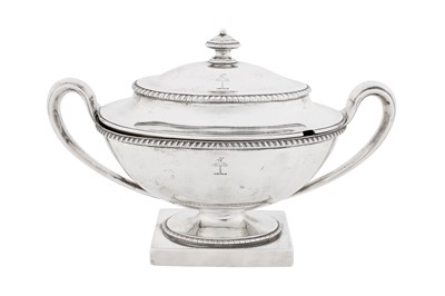 Lot 528 - A George III sterling silver sauce tureen, London 1783 by John Wakelin and William Taylor (reg. 25th Sep 1776)
