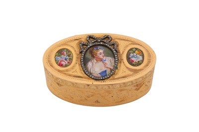 Lot 20 - A late 18th century German gold snuff box, Hanau circa 1780 by AP (unidentified)