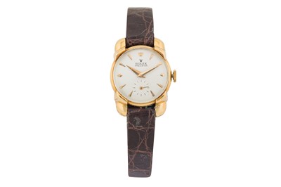 Lot 262 - A LADY'S GOLD ROLEX PRECISION DRESS WATCH