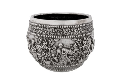 Lot 211 - A late 19th century Anglo – Indian unmarked silver bowl, Poona circa 1890