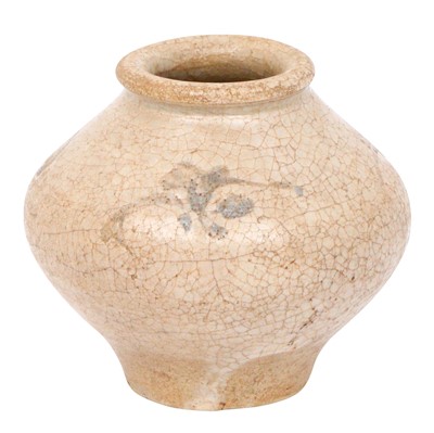 Lot 263 - A small Chinese brown-glazed 'floral' jar, Yuan dynasty