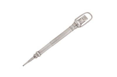 Lot 118 - A Victorian sterling silver propelling pencil, circa 1880 by Sampson Mordan
