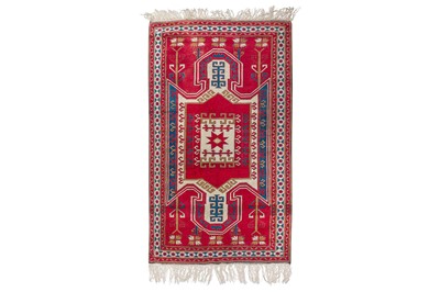 Lot 198 - A FINE TURKISH RUG OF CAUCASIAN DESIGN