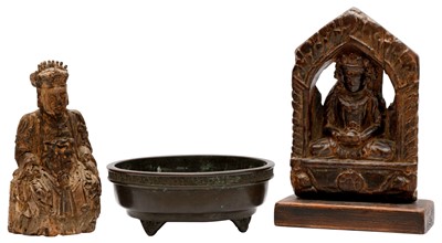 Lot 846 - A JAPANESE BRONZE CENSER, SIGNED KIMURA TOUN
