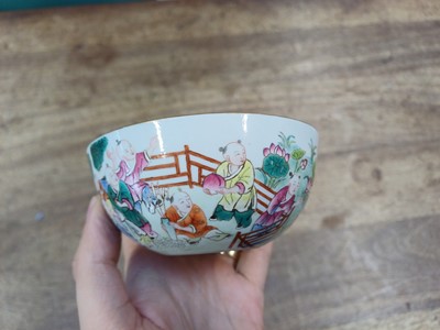 Lot 110 - A CHINESE FAMILLE-ROSE 'HUNDRED BOYS' BOWL