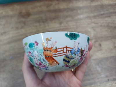 Lot 110 - A CHINESE FAMILLE-ROSE 'HUNDRED BOYS' BOWL