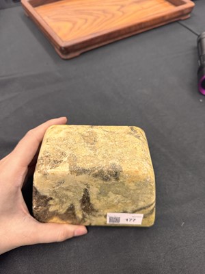 Lot 177 - A RARE CHINESE MARBLE PILLOW
