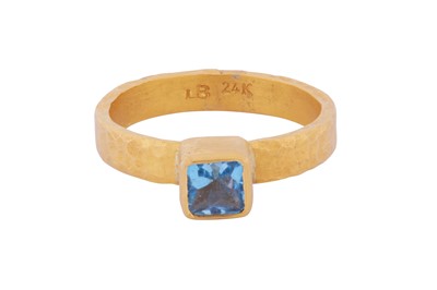 Lot 218 - A BLUE TOPAZ RING, CIRCA 2009