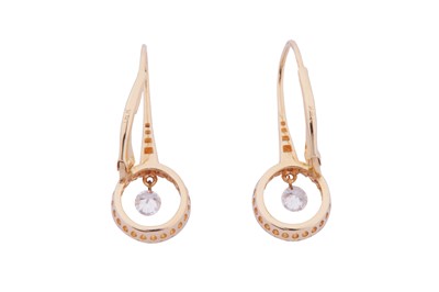 Lot 228 - A PAIR OF DIAMOND EARRINGS, CIRCA 2023