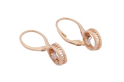 Lot 228 - A PAIR OF DIAMOND EARRINGS, CIRCA 2023