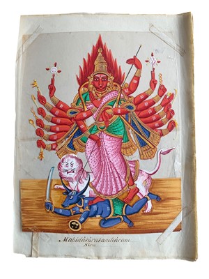 Lot 46 - A large collection of 156 Indian Miniatures on mica [c.1850-60]