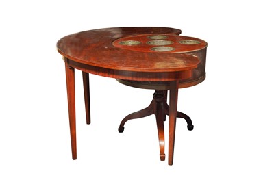 Lot 255 - A GEORGE III MAHOGANY WINE COOLER AND TABLE