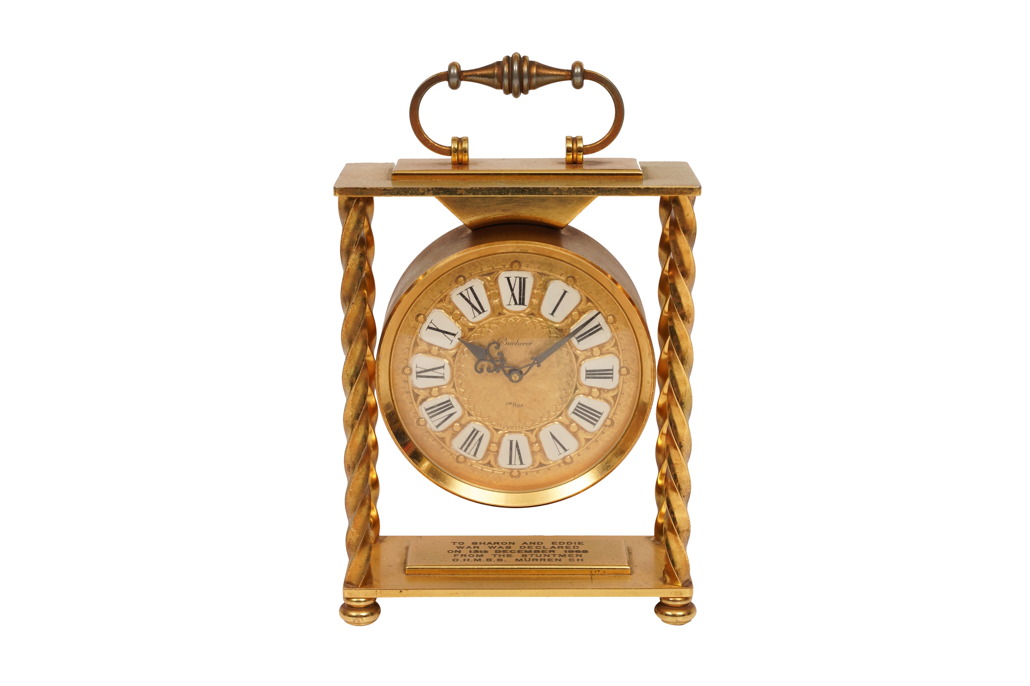 Lot 440 - BUCHERER IMHOF MANTLE CLOCK - JAMES BOND