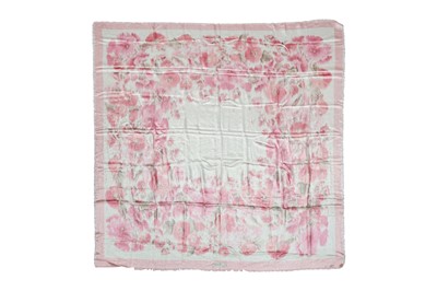 Lot 109 - Ferragamo Abstract Rose Print Wool Scarf