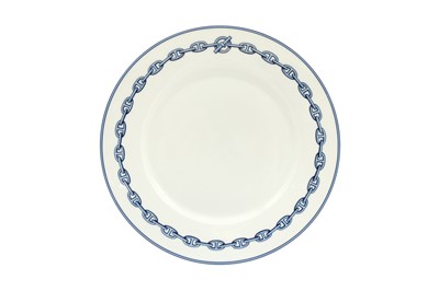 Lot 43 - Hermes 'Chaine D'Ancre' Blue Dinner Plates
