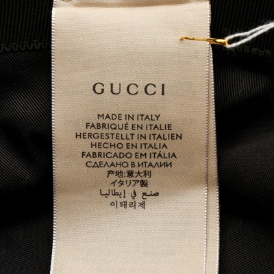 Lot 193 - Gucci Black Marmont GG Monogram Bucket Hat - Size S