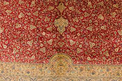 Lot 91 - AN EXTREMELY FINE SILK QUM CARPET, CENTRAL PERSIA