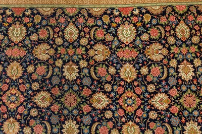 Lot 97 - AN EXTREMELY FINE SILK SIGNED QUM CARPET, CENTRAL PERSIA
