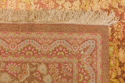 Lot 68 - AN EXTREMELY FINE SIGNED SILK QUM CARPET, CENTRAL PERSIA