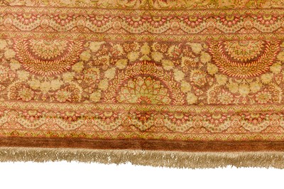 Lot 68 - AN EXTREMELY FINE SIGNED SILK QUM CARPET, CENTRAL PERSIA