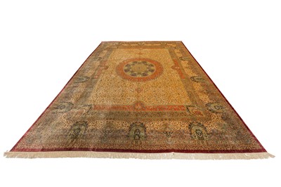 Lot 102 - AN EXTREMELY FINE SILK QUM CARPET, CENTRAL PERSIA