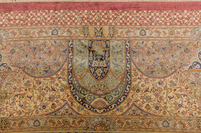 Lot 102 - AN EXTREMELY FINE SILK QUM CARPET, CENTRAL PERSIA