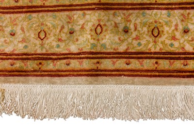 Lot 31 - A TWO EXTREMELY FINE SILK QUM RUGS, CENTRAL PERSIA