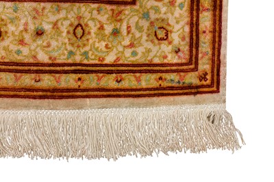 Lot 31 - A TWO EXTREMELY FINE SILK QUM RUGS, CENTRAL PERSIA