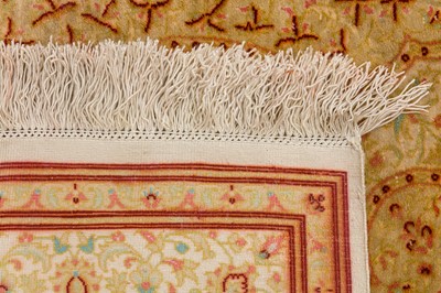 Lot 31 - A TWO EXTREMELY FINE SILK QUM RUGS, CENTRAL PERSIA