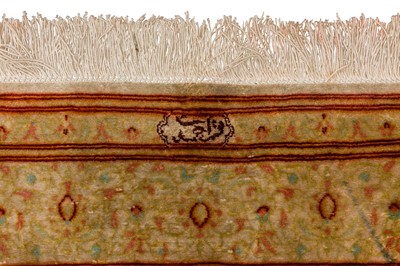 Lot 31 - A TWO EXTREMELY FINE SILK QUM RUGS, CENTRAL PERSIA