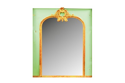 Lot 139 - A ROCOCO REVIVAL CARVED GILTWOOD OVERMANTEL MIRROR, 19TH CENTURY