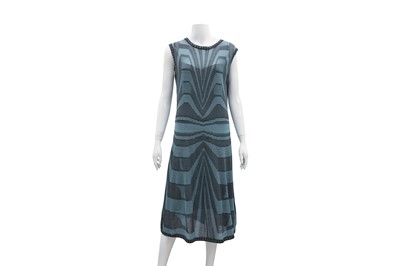 Lot 21 - Missoni Blue Lurex Knit Sleeveless Dress - Size 48