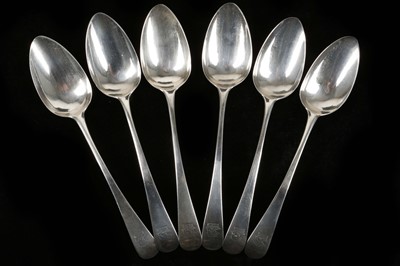 Lot 261 - A set of six fine antique George III Solid...