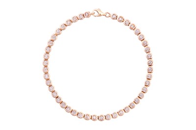 Lot 197 - A LINE DIAMOND BRACELET