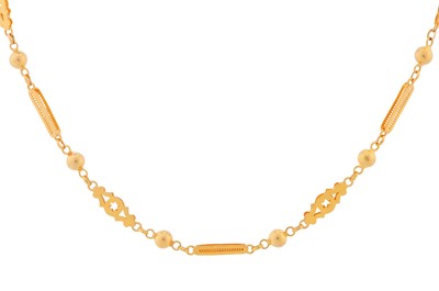 Lot 59 - A FANCY-LINK NECKLACE