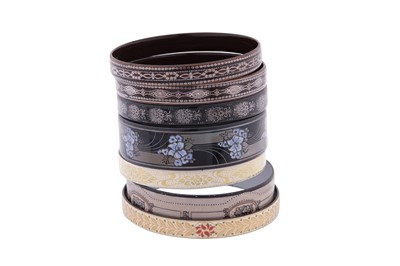 Lot 80 - MICHAELA FREY Ι A GROUP OF SEVEN ENAMEL BANGLES