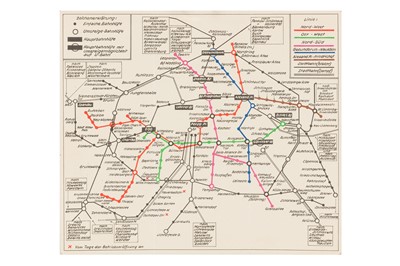Lot 185 - Underground Map: BVG/U-Bahn ‘Nestlé’ map. 1933
