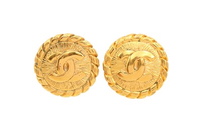 Lot 400 - Chanel CC Rope Edge Clip On Earrings