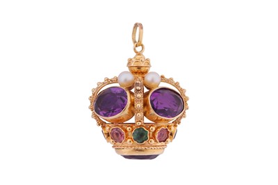 Lot 51 - A GEM-SET CHARM PENDANT