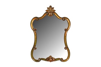 Lot 137 - A 20TH CENTURY ROCOCO- STYLE GILTWOOD MIRROR