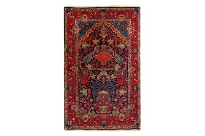 Lot 5 - A FINE BIJAR PRAYER RUG, NORTH-WEST PERSIA