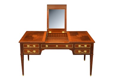 Lot 244 - A FRENCH DIRECTOIRE STYLE MAHOGANY POUDREUSE, MID TO LATE 20TH CENTURY