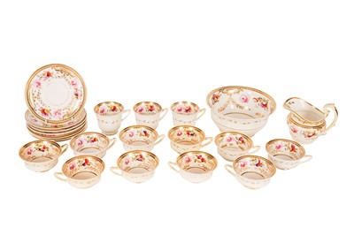 Lot 90 - A VICTORIAN PORCELAIN PART TEA AND COFFEE SET